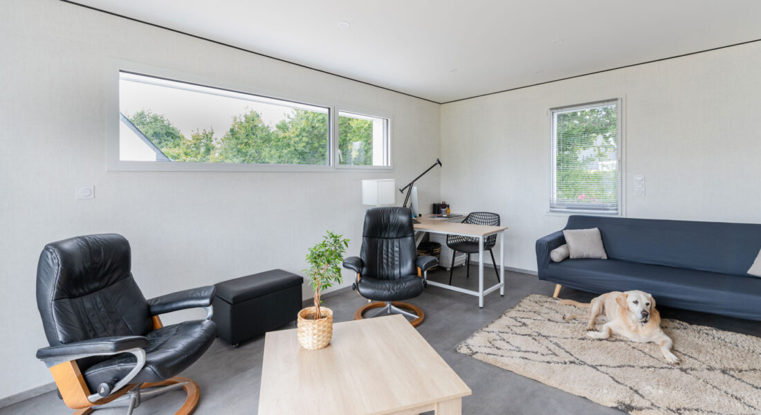 Extension maison Brest salon bureau